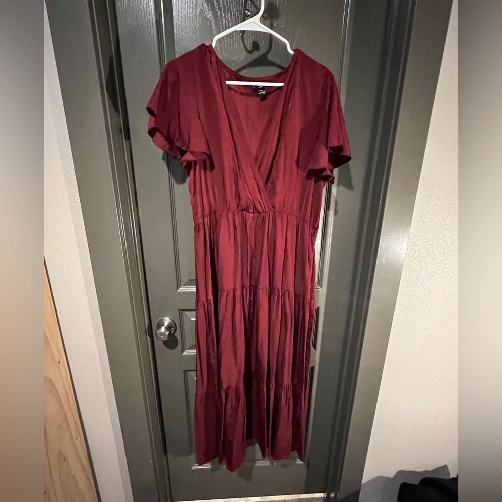 Wine colored dress from Shein